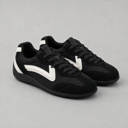 Retro Racing Sneakers - Black