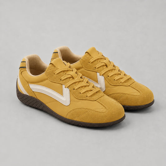 Retro Racing Sneakers - Mustard