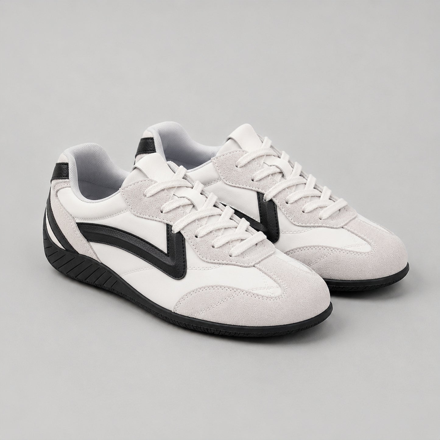 Retro Racing Sneakers - White